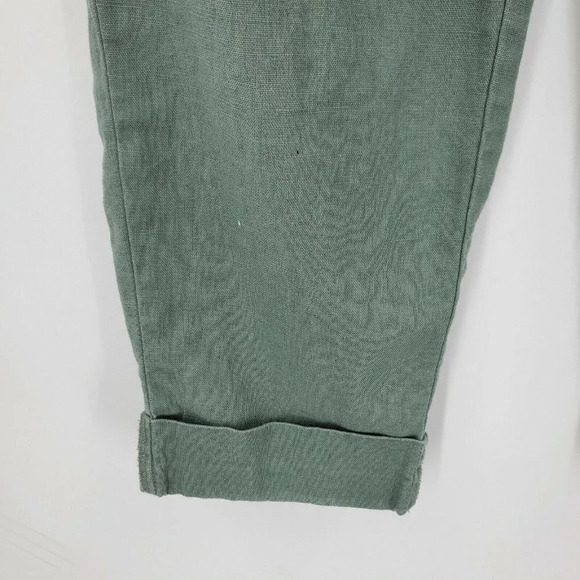 Lucy‎ Activewear Women's Linen Blend Crop Casual Pants Green Size XS - Picture 4 of 11